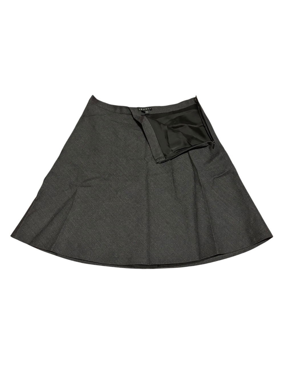 Theory Charcoal A-Line Skirt Long 18.5 inch - Picture 2 of 5